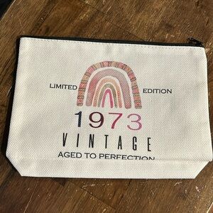 “1973 Vintage” Zipper Canvas Pouch